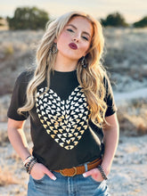 Load image into Gallery viewer, Tiny Hearts in Gold Foil Tee
