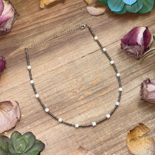 Load image into Gallery viewer, White Howlite Glass Seed Bead Choker
