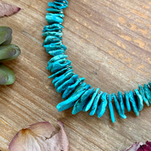 Load image into Gallery viewer, Blue Turquoise &amp; Silver Hematite Necklace – 18”
