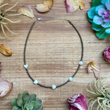 Load image into Gallery viewer, Sterling Silver Pearl Choker with Heart Freshwater Pearls – 15.5”
