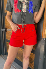 Load image into Gallery viewer, RED- Shenandoah Stud Shorts
