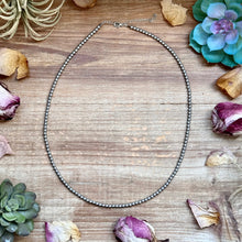 Load image into Gallery viewer, Silver-Plated 4 mm Bead Necklace – 24”
