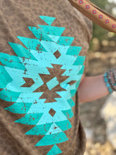 Load image into Gallery viewer, Brown Leopard Aztec Tee
