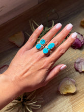 Load image into Gallery viewer, Kingman Turquoise Sterling Silver Ring – Size 7 &amp; 7.5
