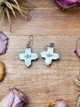 Load image into Gallery viewer, Sterling Silver Zia Dangle Earrings – Native Made by K. Billah
