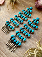 Load image into Gallery viewer, Sterling Silver Kingman Turquoise Dangle Earrings – 5 Inch Statement Design – Native Made by Geraldine James – Navajo Handmade
