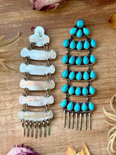 Load image into Gallery viewer, Sterling Silver Kingman Turquoise Dangle Earrings – 5 Inch Statement Design – Native Made by Geraldine James – Navajo Handmade
