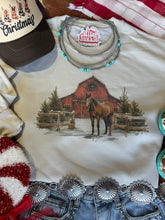 Load image into Gallery viewer, Western Winter Barn Christmas Sweatshirt
