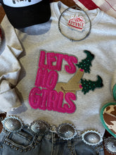 Load image into Gallery viewer, Let&#39;s Ho Girls Christmas Glitter Patch Sweatshirt
