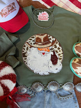 Load image into Gallery viewer, Western Santa Sequin Patch Sweatshirt
