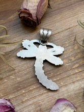 Load image into Gallery viewer, Sterling Silver Orange Spiny Oyster Dragonfly Pendant – Fits Up to 15 mm Beads – Artist Shay Pfeiffer
