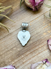 Load image into Gallery viewer, Sterling Silver Orange Spiny Oyster Heart Pendant – Handmade by Artist Shay Pfeiffer
