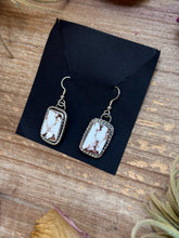 Load image into Gallery viewer, Sterling Silver Wild Horse Jasper Dangle Earrings – Handmade by Artist Jason Ogg
