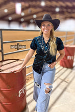 Load image into Gallery viewer, TEAL Vallejo Velvet Button Up
