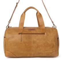 Load image into Gallery viewer, Myra Cattle Drive Men's Hairon Leather Traveller Bag in Bridle Ivory
