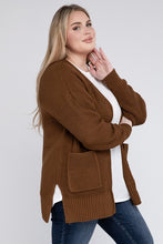 Load image into Gallery viewer, Plus Low Gauge Waffle Open Cardigan Sweater
