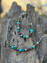 Load image into Gallery viewer, Authentic Jasper Turquoise Chain Bracelet
