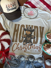 Load image into Gallery viewer, Cowboy Gingerbread Howdy Christmas Graphic Tee
