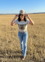 Load image into Gallery viewer, Cowboy Gingerbread Howdy Christmas Graphic Tee
