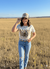 Load image into Gallery viewer, Cowboy Gingerbread Howdy Christmas Graphic Tee
