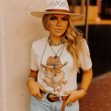 Load image into Gallery viewer, Cowboy Santa Christmas Graphic Tee
