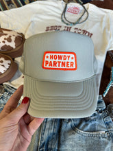 Load image into Gallery viewer, Howdy Partner Patch Trucker Hat
