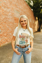 Load image into Gallery viewer, Kiss Me Cowboy Mistletoe Graphic Tee

