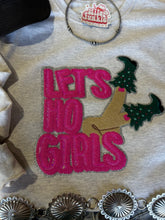 Load image into Gallery viewer, Let&#39;s Ho Girls Christmas Glitter Patch Sweatshirt
