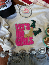 Load image into Gallery viewer, Let&#39;s Ho Girls Christmas Glitter Patch Sweatshirt
