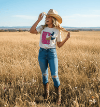 Load image into Gallery viewer, Let&#39;s Ho Girls Christmas Glitter Patch Tee
