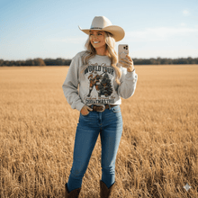 Load image into Gallery viewer, Santa Rocking Around The Christmas Tree Graphic Sweatshirt
