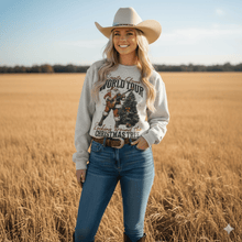 Load image into Gallery viewer, Santa Rocking Around The Christmas Tree Graphic Sweatshirt

