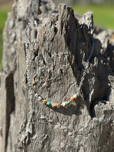 Load image into Gallery viewer, Spiny Oyster Turquoise Beaded Chain Necklace
