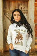 Load image into Gallery viewer, State Fair Rodeo Raw Hem V-Neck Crop Graphic Sweatshirt
