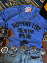 Load image into Gallery viewer, Support Live Country Music Graphic Tee
