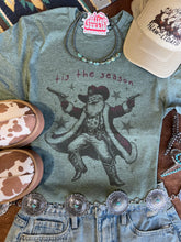 Load image into Gallery viewer, Tis The Season Rebel Santa Graphic Tee
