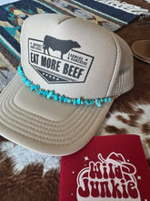 Load image into Gallery viewer, Turquoise and Gold Beads Trucker Hat Chain

