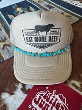 Load image into Gallery viewer, Turquoise and Gold Beads Trucker Hat Chain
