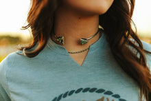 Load image into Gallery viewer, Wild &amp; West Raw Cut Hem and V-neck Graphic Tee

