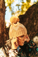 Load image into Gallery viewer, Zigzag Pattern Pompom Beanie
